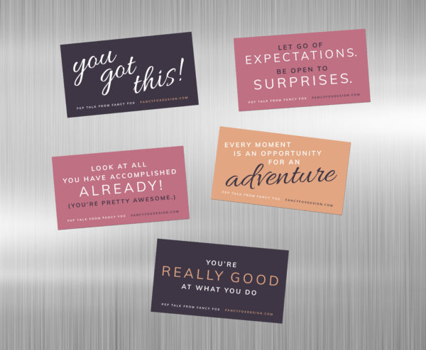 Pep Talk Magnet: Set of 5